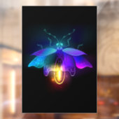 Neon vuurvlieg op zwart raamsticker (Vel 2)