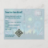 Neon Vuurwerk Uitnodiging • 1776–2026 Viering (Achterkant)