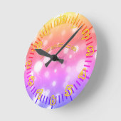 NEON Wall Clock PINK PAARS gepersonaliseerd Ronde Klok (Hoek)