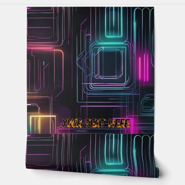Neon wallpaper aangepaste tekst behang (Afrollen)