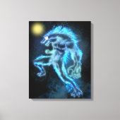 Neon Warewolf Canvas Afdruk (Voorkant)