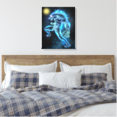 Neon Warewolf Canvas Afdruk (Insitu (Slaapkamer))