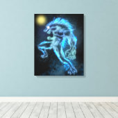 Neon Warewolf Canvas Afdruk (Insitu (Houten vloer))