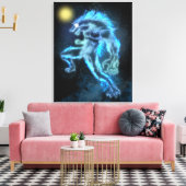 Neon Warewolf Canvas Afdruk (Insitu (Woonkamer))