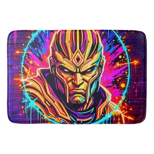 Neon Warrior Power Art Badmat (Voorkant)