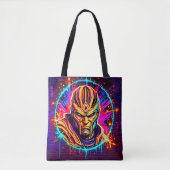 Neon Warrior Power Art Tote Bag (Voorkant)