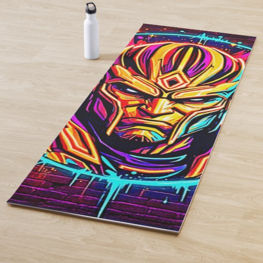 Neon Warrior Power Art Yogamat (In situ)