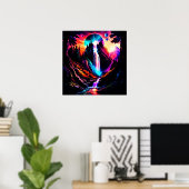 Neon Waterfall Poster (Thuiskantoor)