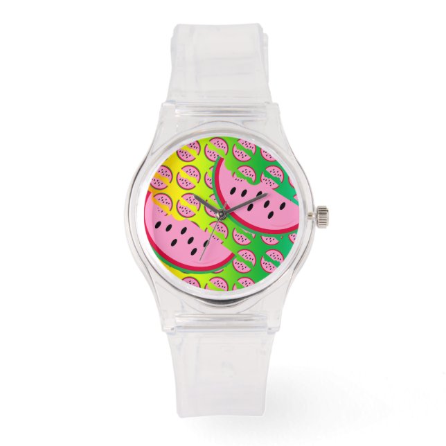 Neon Watermelon Horloge (Voorkant)