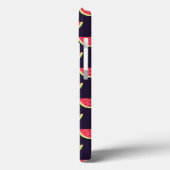 Neon Watermelon op het Paarse Patroon Case-Mate iPhone Case (Achterkant / Links)