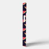 Neon Watermelon op het Paarse Patroon Case-Mate iPhone Case (Achterkant / Rechts)
