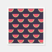 Neon Watermelon op het Paarse Patroon Servet (Voorkant)