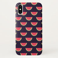 Neon Watermelon op Paars Patroon