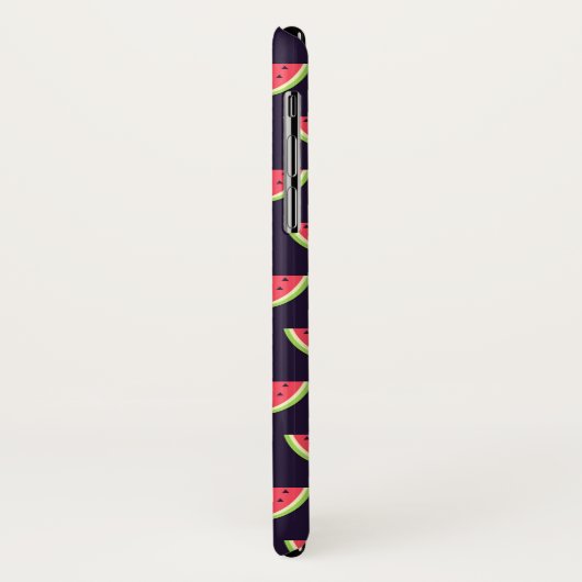Neon Watermelon op Paars Patroon Case-Mate iPhone Case (Achterkant/links)