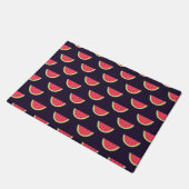 Neon Watermelon op Paars Patroon Deurmat (Schuin)