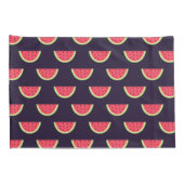 Neon Watermelon op Paars Patroon Kussensloop (Achterkant-Rechts)