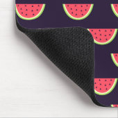 Neon Watermelon op Paars Patroon Muismat (Hoek)