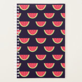 Neon Watermelon op Paars Patroon Planner (Voorkant)