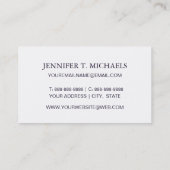 Neon Watermelon op Paars Patroon Visitekaartje (Achterkant)