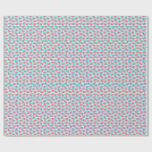 Neon Watermelon op Stripes Pattern Cadeaupapier (Vlak)