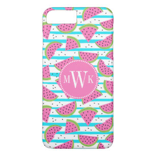Neon Watermelon op Stripes Pattern Case-Mate iPhone Case