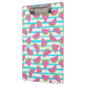 Neon Watermelon op Stripes Pattern Klembord (Links)