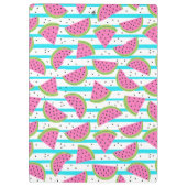 Neon Watermelon op Stripes Pattern Klembord (Achterkant)