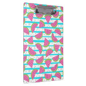 Neon Watermelon op Stripes Pattern Klembord (Rechts)