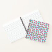 Neon Watermelon op Stripes Pattern Notitieboek (Binnen)