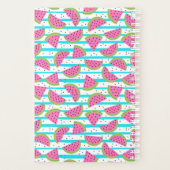 Neon Watermelon op Stripes Pattern Planner (Achterkant)