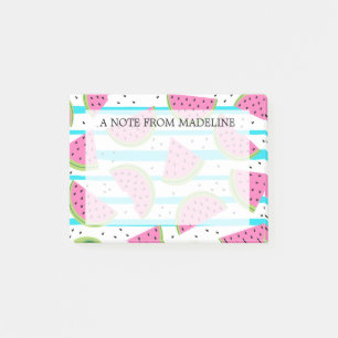 Neon Watermelon op Stripes Pattern Post-it® Notes