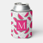 Neon Watermelon over het zaadpatroon Blikjeskoeler (Blikje Achterkant)