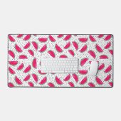Neon Watermelon over het zaadpatroon Bureaumat (Keyboard & Muis)