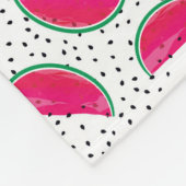 Neon Watermelon over het zaadpatroon Fleece Deken (Hoek)