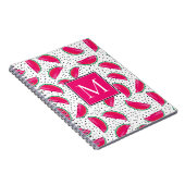 Neon Watermelon over het zaadpatroon Notitieboek (Rechterzijde)