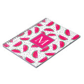 Neon Watermelon over het zaadpatroon Notitieboek (Linkerzijde)