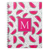 Neon Watermelon over het zaadpatroon Notitieboek (Voorkant)