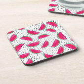 Neon Watermelon over het zaadpatroon Onderzetter (Linkerzijde)