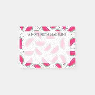 Neon Watermelon over het zaadpatroon Post-it® Notes