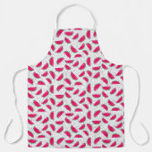 Neon Watermelon over het zaadpatroon Schort (Voorkant)