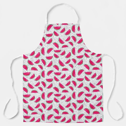 Neon Watermelon over het zaadpatroon Schort (Voorkant)