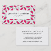 Neon Watermelon over het zaadpatroon Visitekaartje (Voorkant / Achterkant)