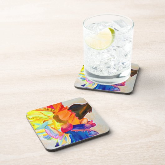 Neon waterverf bier onderzetter (Rechterzijde)