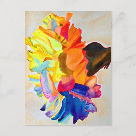 Neon waterverf briefkaart (Voorkant)