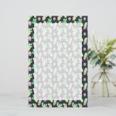 Neon Waterverf Cacti in Pots Pattern Briefpapier (Staand voorkant)