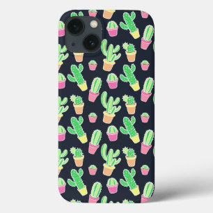 Neon Waterverf Cacti in Pots Pattern Case-Mate iPhone Case