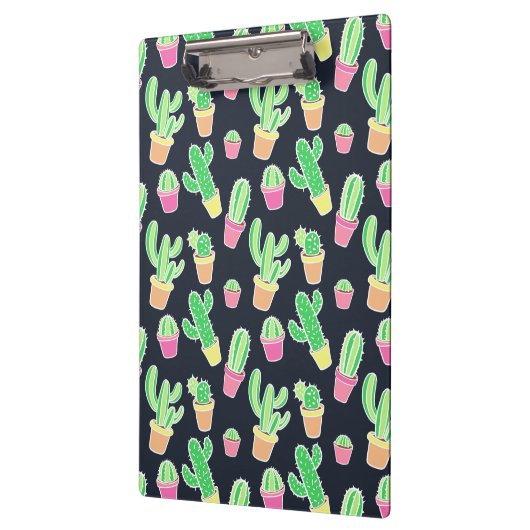 Neon Waterverf Cacti in Pots Pattern Klembord (Links)