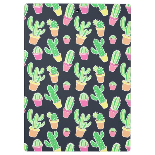 Neon Waterverf Cacti in Pots Pattern Klembord (Achterkant)