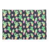 Neon Waterverf Cacti in Pots Pattern Kussensloop (Achterkant-Rechts)