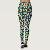 Neon Waterverf Cacti in Pots Pattern Leggings (Achterkant)